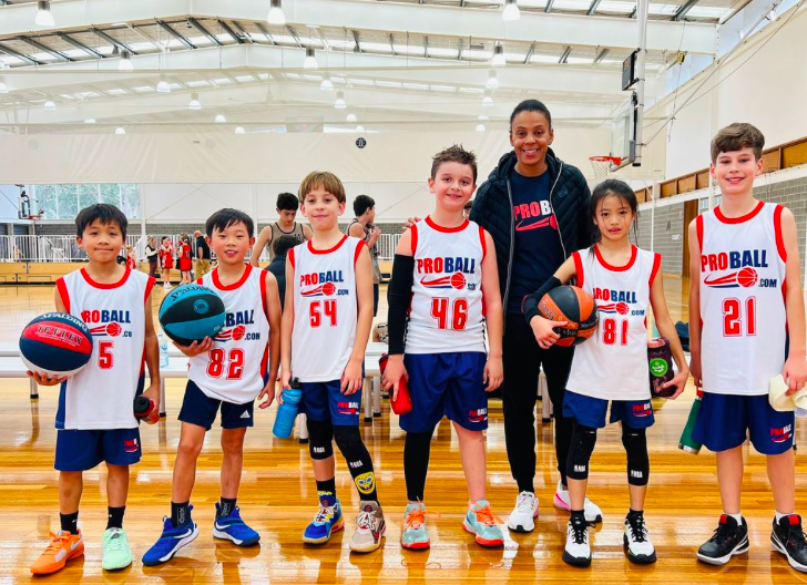 Youth basketball match with ProBall players in Sydney